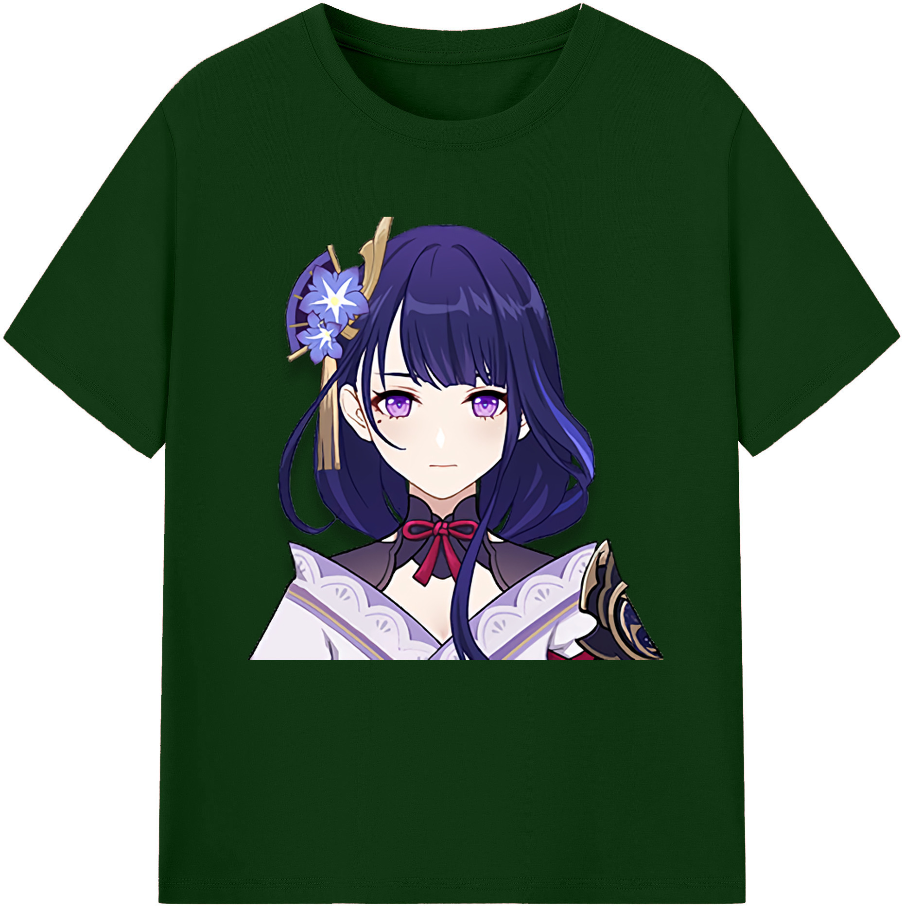 げんし神 雷電将軍 らいでんしょうぐん genshin Raiden Shogun 綿100％半袖Tシャツ（フロントプリント）